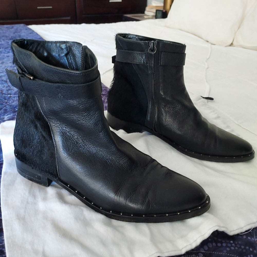EUC Freda Salvador calf hair and leather booties, 8